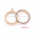 Latest 30mm design rose gold plain pendant, locket manufacturers, jewelry glass lockets